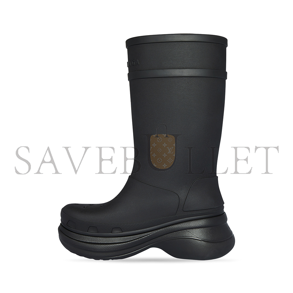BALENCIAGA WOMEN'S CROCS™ BOOT IN BLACK 677388W1S8E1000 BALENCIAGA WOMEN'S CROCS™ BOOT IN BLACK 677388W1S8E1000